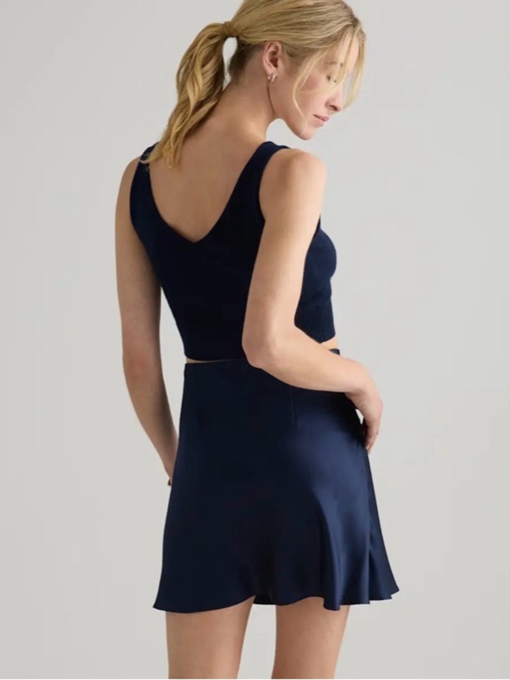 Quince Silk Mini Skirt - Picture 2 of 6